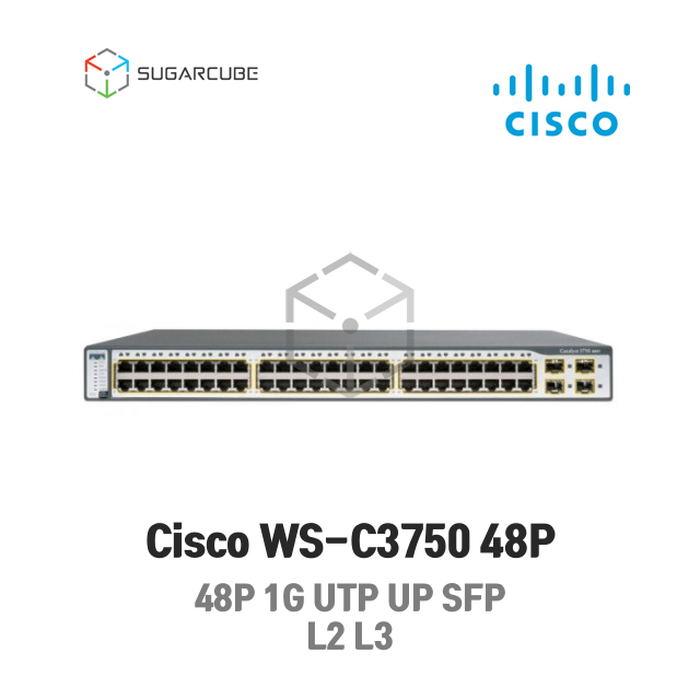 Cisco WS-C3750 48P 시스코 네트워크 L2 L3 중고스위치