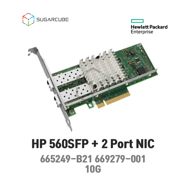 HP 10G 광랜카드 560SFP + 2 트랜시버 665249-B21 서버랜카드