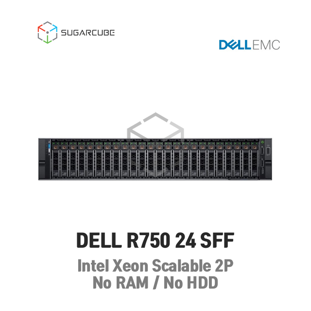서버 2u 디비 딥러닝 영상편집저장 스토리지 2.5인치 DELL R750 24 SFF