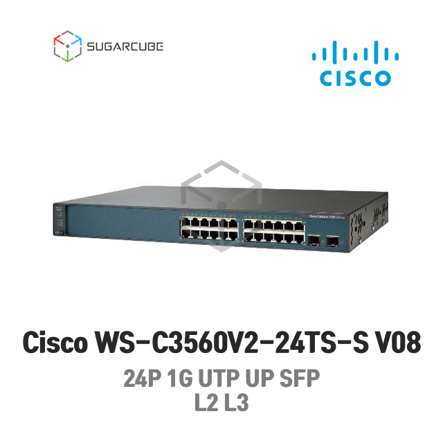 Cisco WS-C3560V2-24TS-S V08 시스코 L2 L3 중고스위치