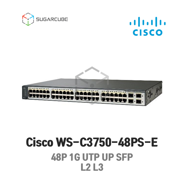 Cisco WS-C3750-48PS-E POE 시스코 L2 L3 중고스위치