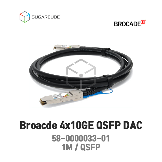 Broacade 58-0000033-01 4x10GE QSFP DAC 1M 중고 DAC케이블 40G케이블