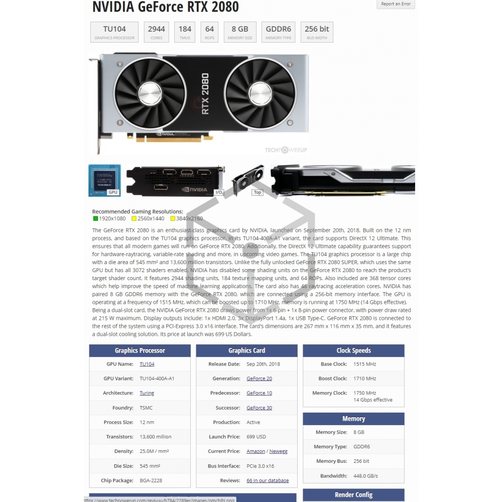 RTX2080 8G