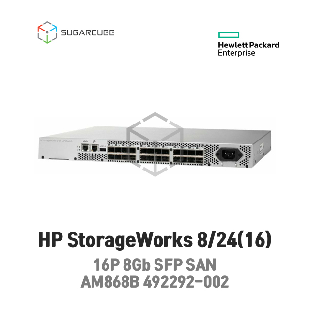 HP StorageWorks 8/24 SAN AM868B 492292-002 16x8Gb Fibre SFP+ 8G SAN스위치