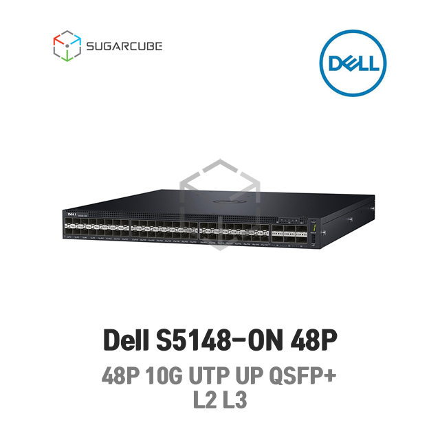 Dell S5148-ON 48P 10GbE SFP+ 6P 40GbE 100GE QSFP+ 델 L2 L3 중고스위치