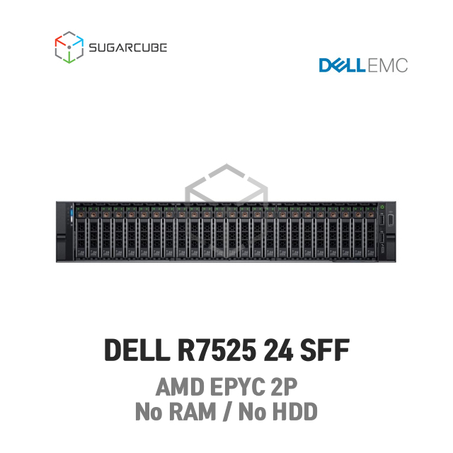 중고서버 2u 디비 딥러닝 영상편집저장 스토리지 2.5인치 DELL R7525 24 SFF