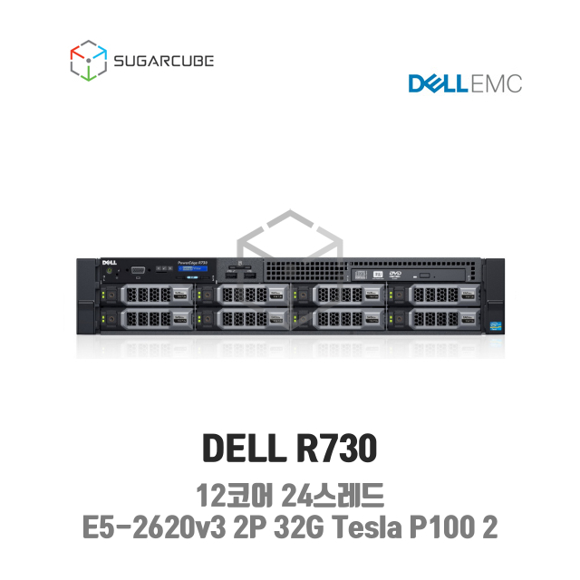 DELL Poweredge R730 E5-2620v3 2P 32G Tesla P100 2 8 LFF 중고