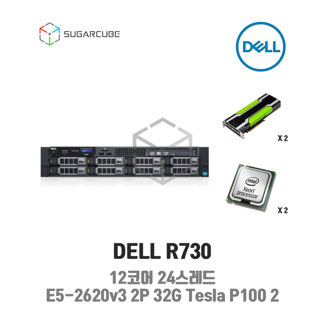 DELL Poweredge R730 E5-2620v3 2P 32G Tesla P100 2 8 LFF 중고