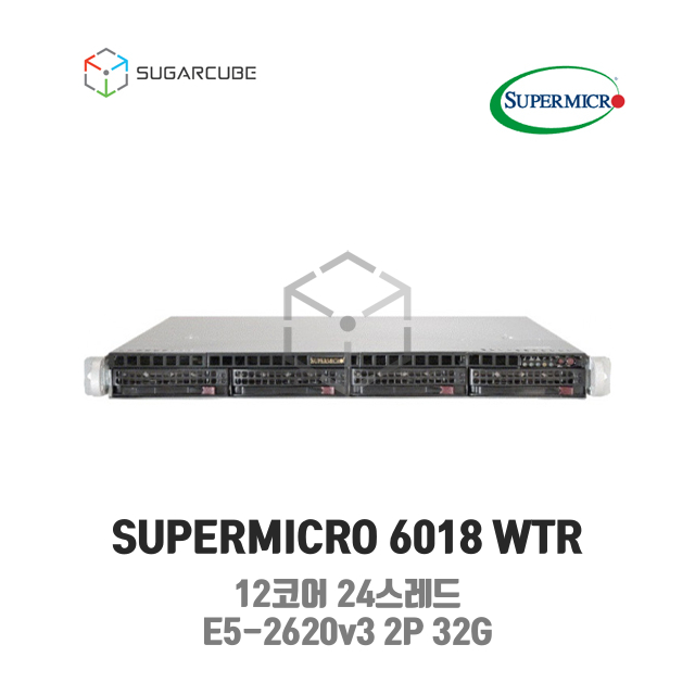 Supermicro 6018R E5-2620v3 2P 32G 12코어 4 FF 중고