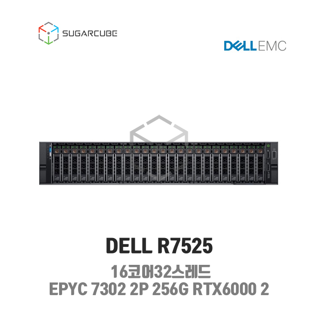 DELL Poweredge R7525 EPYC 7302 2P 256G RTX6000 2 24 SFF 중고