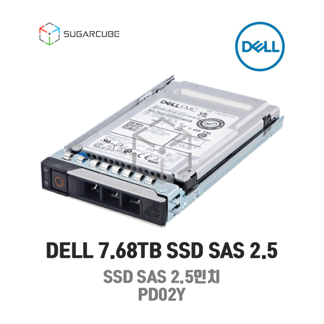 DELL PD02Y 7.68TB SSD SAS ISE Read Intensive 12Gbps 512e 2.5