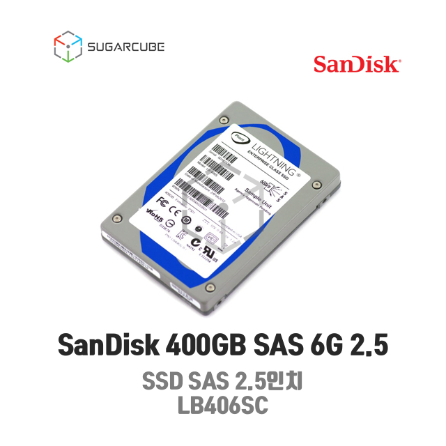 Sandisk ENTERPRISE 400GB SAS 6G 2.5 LB406SC 서버SSD