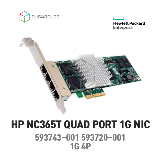 HP NC365T 쿼드포트 RJ45 593743-001 593720-001 랜카드