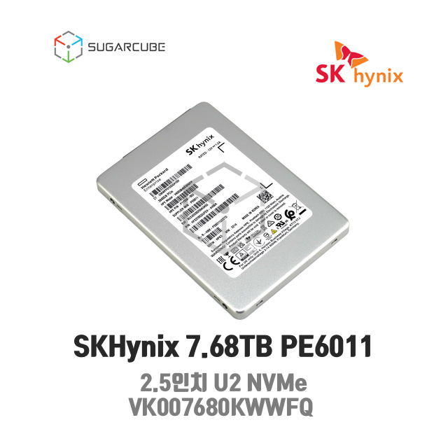 SKHynix 7.68TB Gen3 U2 SSD 2.5 PE6011 VK007680KWWFQ 서버SSD