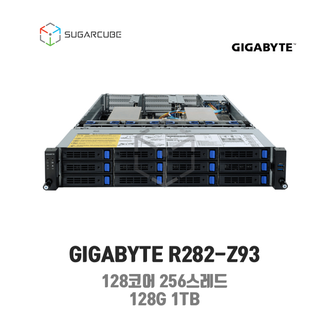 GPU서버 GIGABYTE R282-Z93 128코어 256스레드 128G 1TB