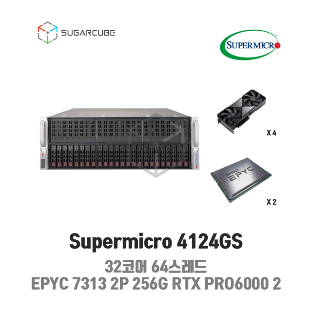 Supermicro 4124GS EPYC 7313 2P 256G RTX PRO6000 2