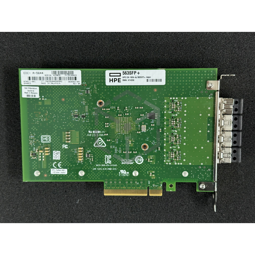 HP 563SFP+ 10G 4P X710-DA4 870511-001 includes 4 sfp+ modules - SUGARCUBE