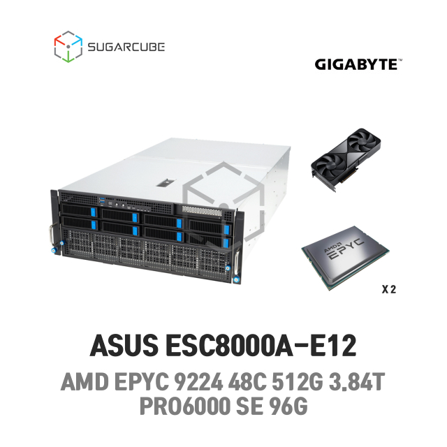 GPU서버 ASUS ESC8000A-E12 48C 96T 512G 3.84T PRO6000 SE 96G