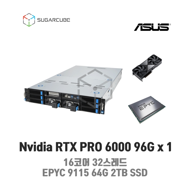 GPU호스팅 RTX6000 PRO 96G 1 16코어 32스레드 64GG 2TB SSD 딥러닝 빅데이터 학습 데이터센터 회선포함