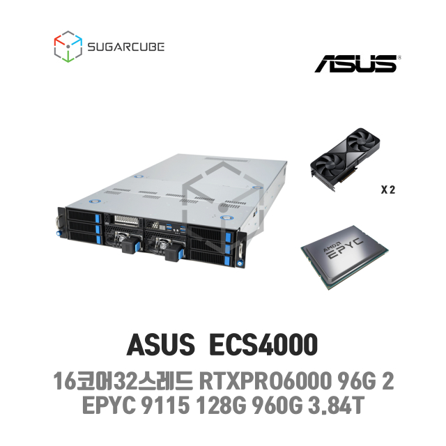 RTXPRO6000 96G x2 16코어32스레드 128G 960G 3.84T  렌탈