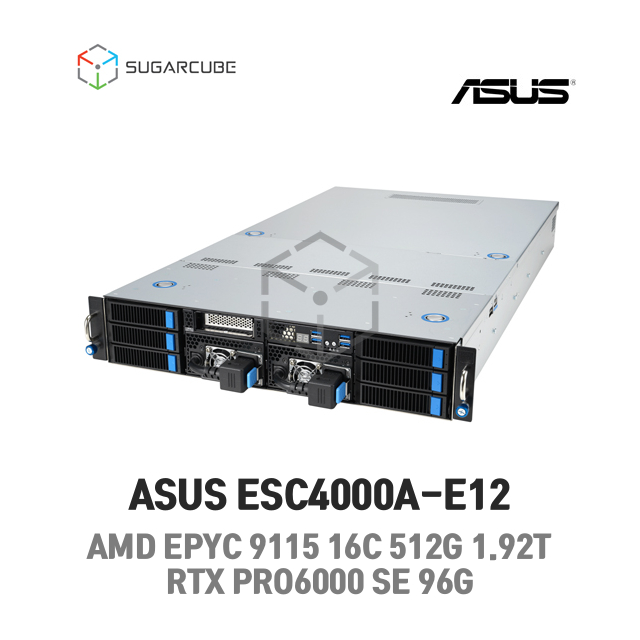 GPU서버 ASUS ESC4000A-E12 16C 32T 512G 1.92T RTX PRO6000 SE 96G