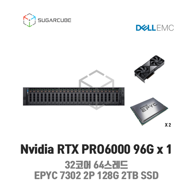 GPU호스팅 RTX PRO 6000 1 32코어 64스레드 128G 2TB SSD 딥러닝 빅데이터 인공지능 데이터센터 회선포함