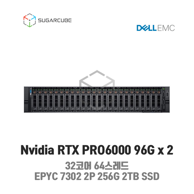 GPU호스팅 RTX PRO 6000 2 32코어 64스레드 256G 2TB SSD 딥러닝 빅데이터 인공지능 데이터센터 회선포함